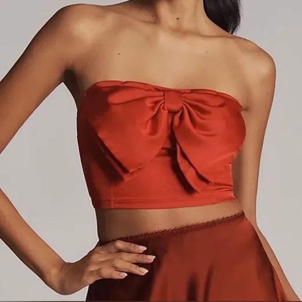 Anthropologie Strapless
Bow Top